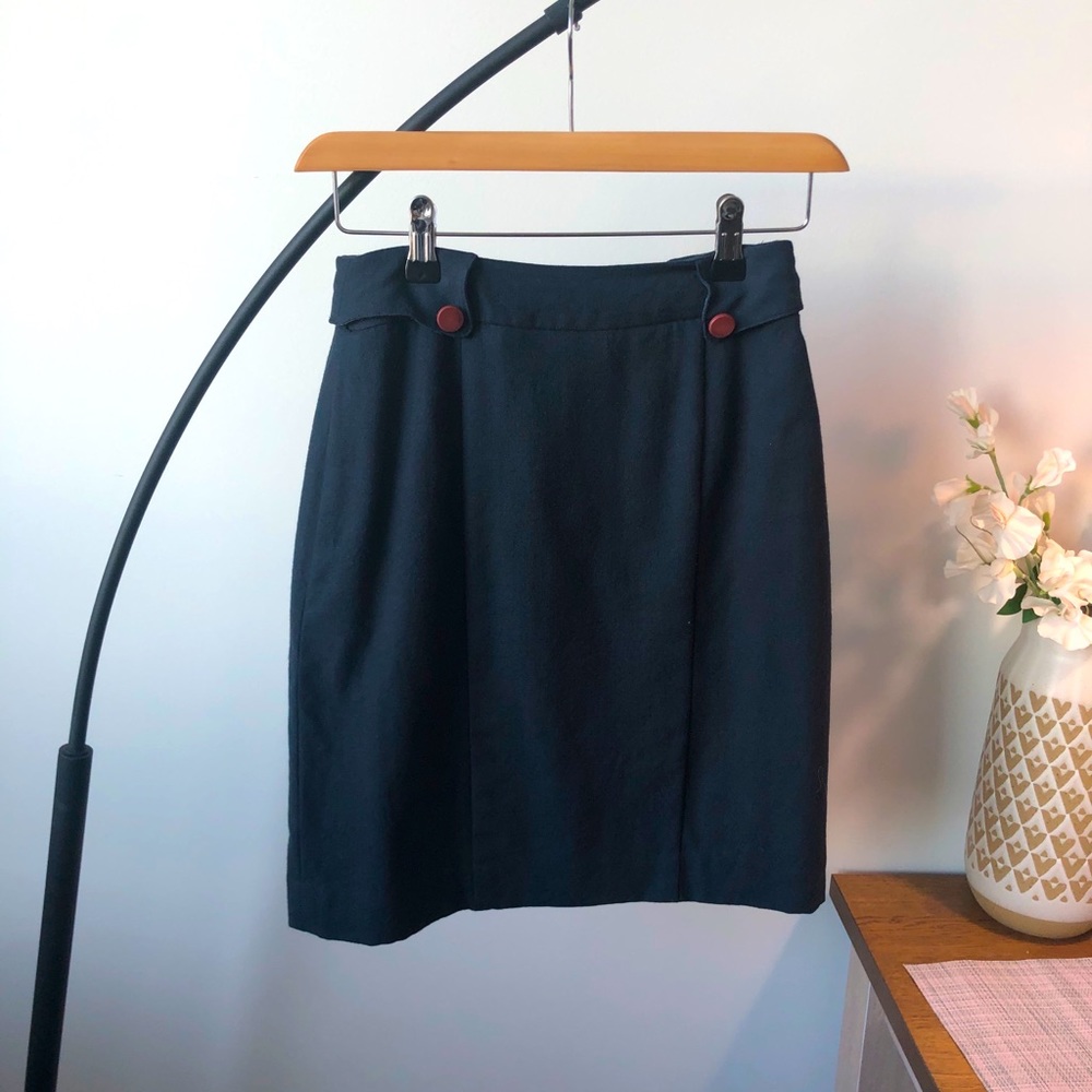 Navy pencil skirt